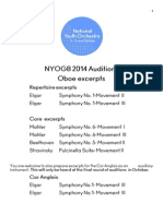 Oboe Excerpts- NYOGB 2014 Auditions