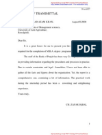 Letter of Transmittal: Dr. Muhammad Azam Khan