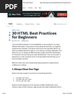 30 HTML Best Practices For Beginners