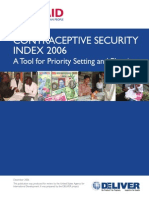 Contraceptive Security Index 2006: A Tool For Priority Setting and Planning