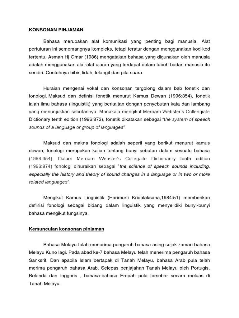 Konsonan Pinjaman Pdf