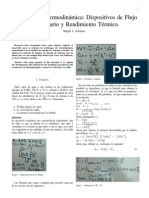 Problemas de Termodinámica: Dispositivos de Flujo Estacionario y Rendimiento Térmico.