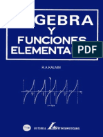 Álgebra y Funciones Elementales Kalnin 3a Edición