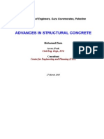 Advances in Structural Concrete: Association of Engineers, Gaza Governorates, Palestine