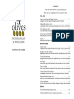 4 Olives Catering Menu