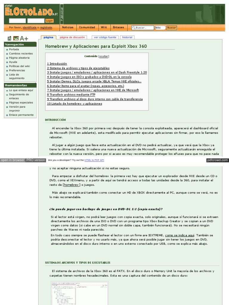 Disco Rigido Wiki Homebrew y Aplicaciones para Exploit | PDF | Archivo ...