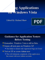 Testing Applications On Windows Vista