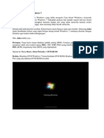 Petunjuk Instalasi Windows 7
