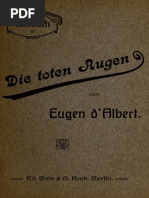 Hanns Heinz Ewers, Marc Henry, Eugen d`Albert - Die Toten Augen