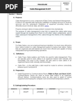 NOC Cable Management SOP Derricks Formatted