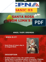 Santa Rosa From Lima'S Day: Angel Taipe Jeremias