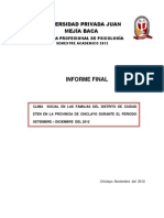 Informe de Clima Social Familiar Umb