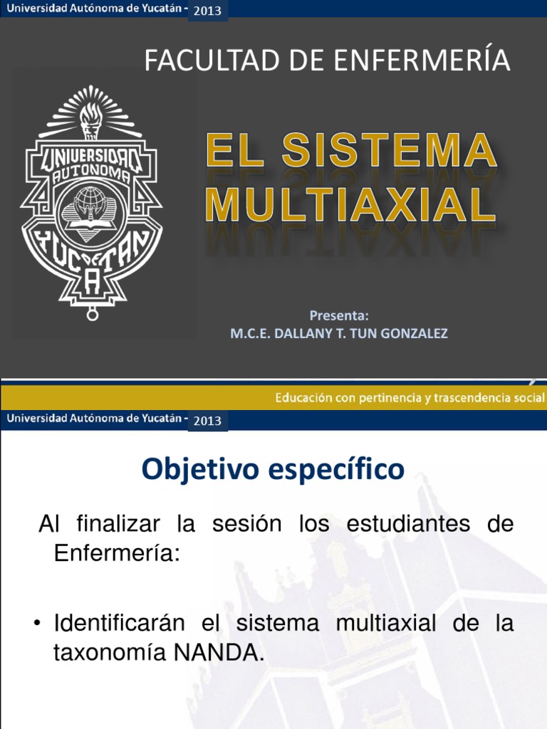 Sistema Multiaxial en NANDA | PDF | Diagnostico medico | Medicina CLINICA