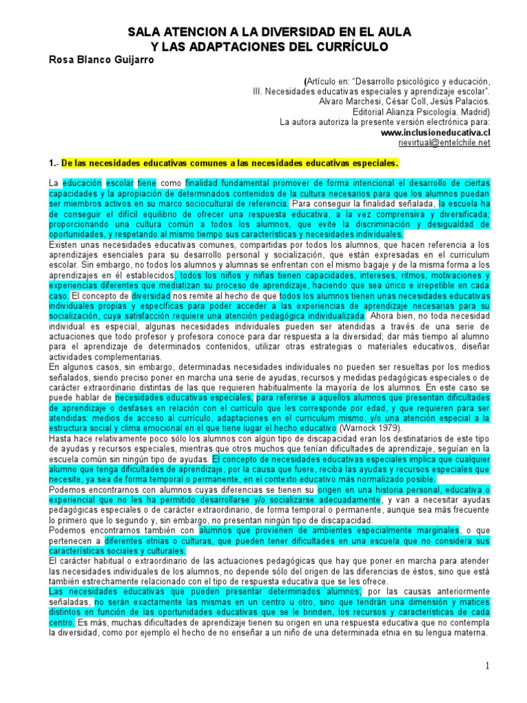 Atención a la Diversidad en el Aula | PDF | Unión Europea | Aprendizaje