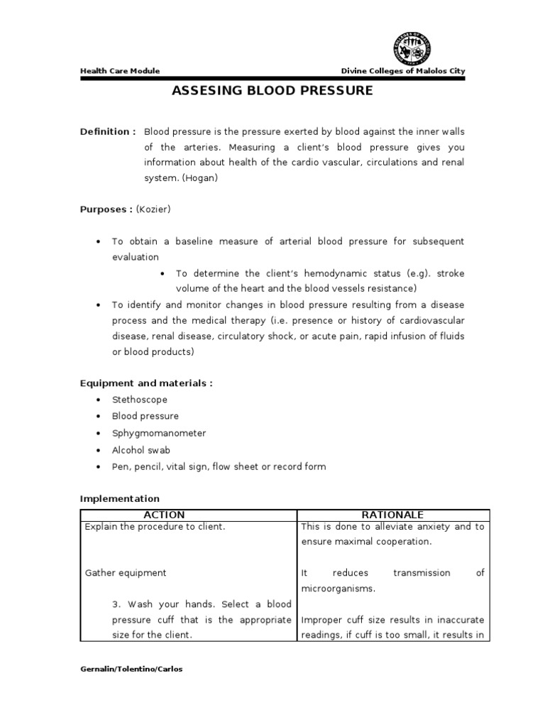 Health Care Module | PDF | Blood Pressure | Circulatory System