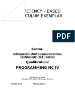 PROGRAMMING - COURSE DESIGN SUMMARY