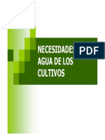 Necesidades de Agua de Los Cultivos