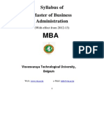 MBA VTU Syllabus 2012-13