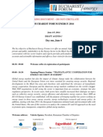 Bucharest Forum Energy 2014 Draft Agenda May 9 2014