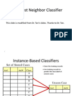 K-Nearest Neighbor Classifier: This Slide Is Modified From Dr. Tan's Slides. Thanks To Dr. Tan