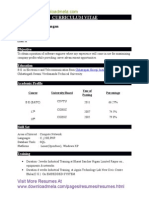 Downloadmela.com B.E in Electronics and Telecommunication Fresher Resume