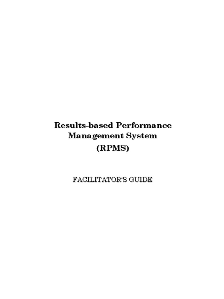 DepEd RPMS Cycle Overview and Guide | PDF | Competence (Human Resources ...