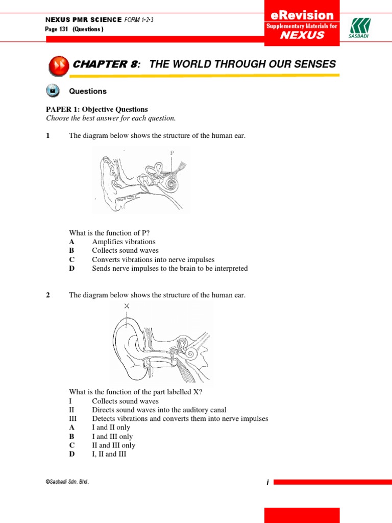 Nexus Pmr Science Form 1•2•3 Page 131 (Questions 
