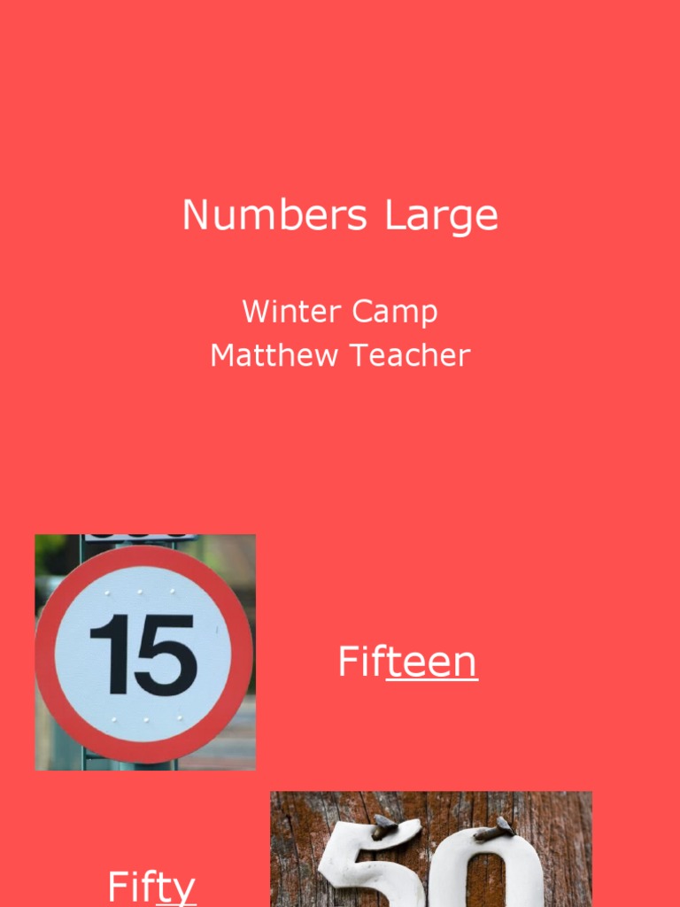 Large Number Counting Guide | PDF | Foreign Language Studies