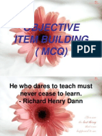 Objective Item Building (MCQ)