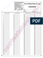 OMR Sheet 200 Questions