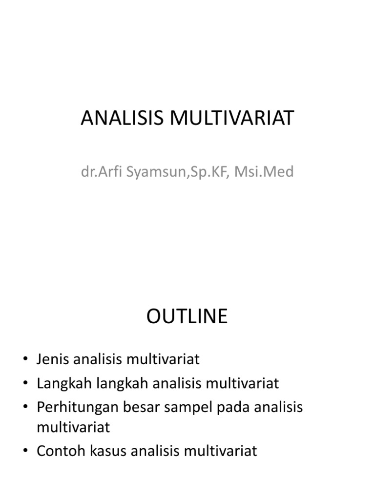 Analisis Multivariat