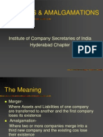 Mergers & Amalgamations: Institute of Company Secretaries of India Hyderabad Chapter