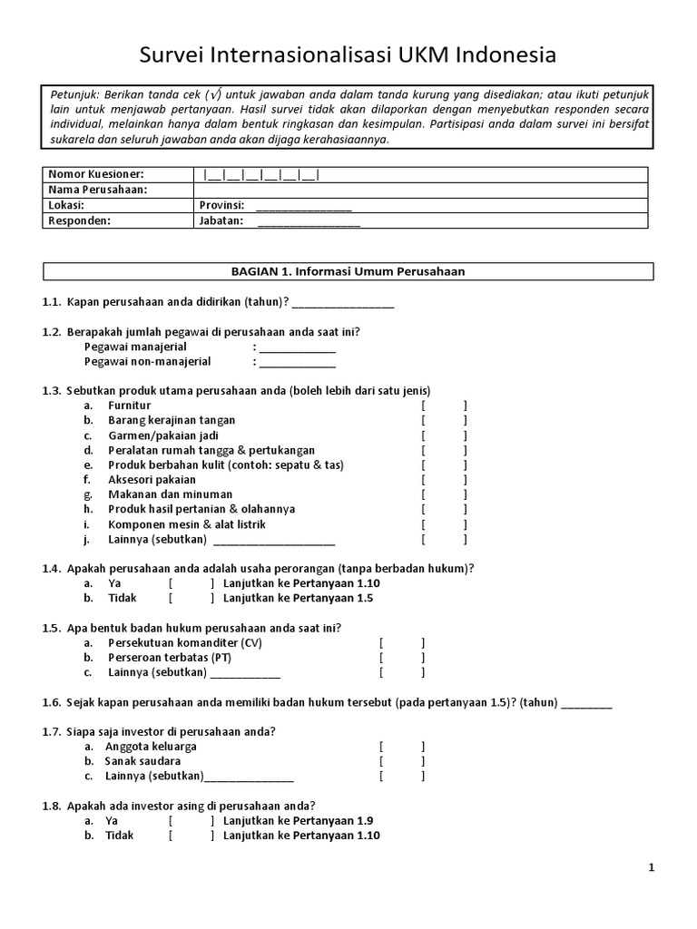 Kuesioner UKM 250414 Kuesioner UKM 250414