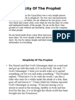 Simplicity of The Prophet