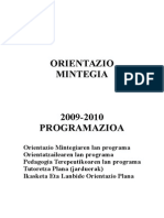 Orientazio Departamentua Programazioa 2009-2010