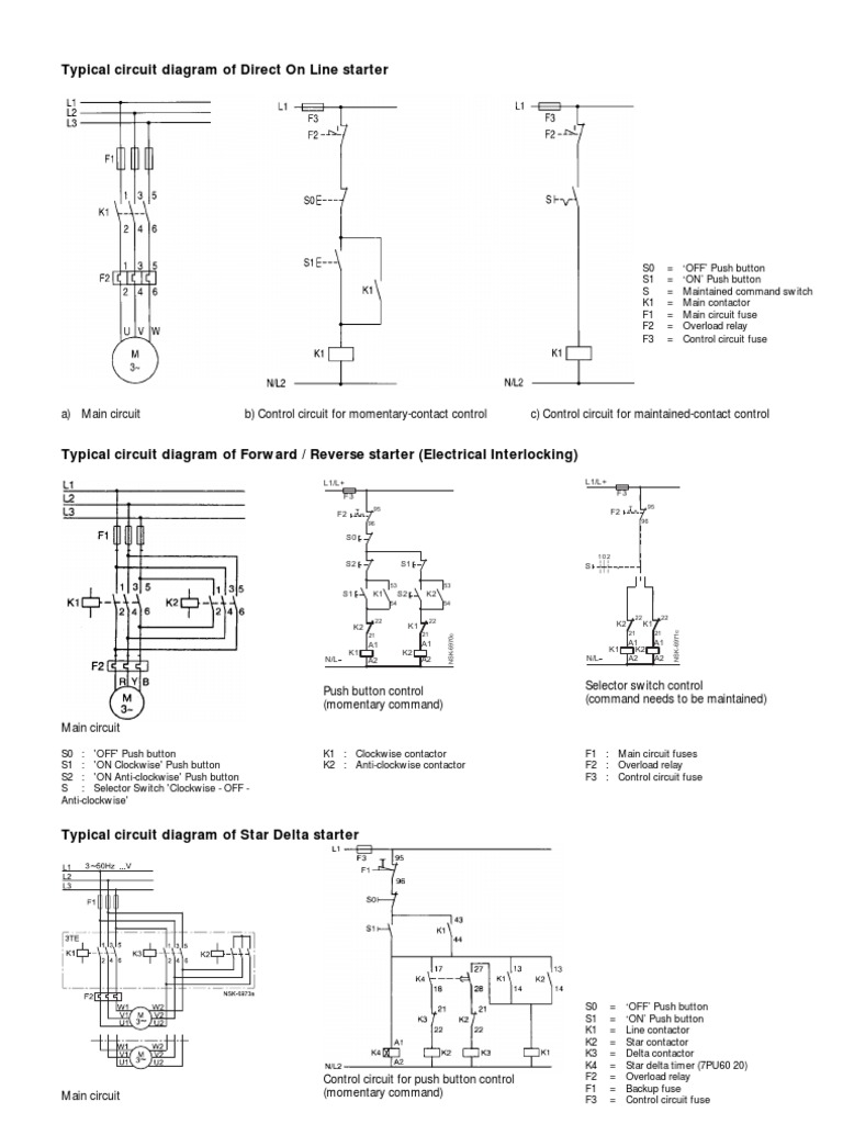 Star Delta Diagram | PDF | Relay | Switch