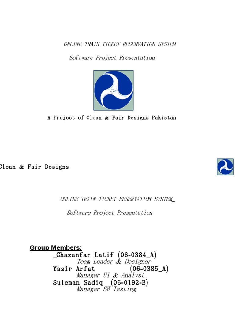 Pakistan Railway Online Ticket System | PDF | Use Case | Ticket (Admission)
