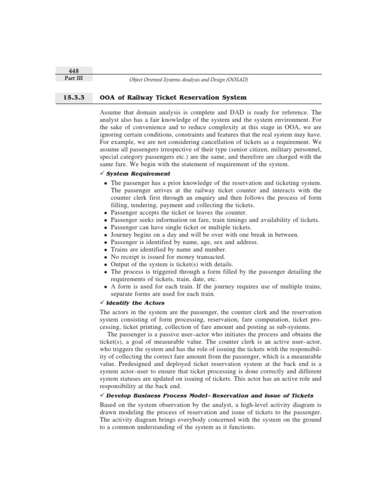 15.3.3 OOA of Railway Ticket Reservation System: Object Oriented ...