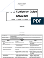 English k to 12 Curriculum Guide Grades 1 to 3 7 to 10