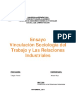 Ensayo Relaciones Industriales