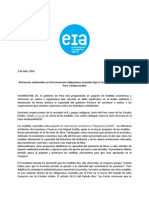 Comunicado ONG: Paquetazo Castilla violatorio del TLC EEUU-Perú