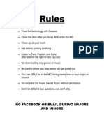 Rules: No Facebook or Email During Majors and Minors