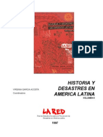 Historia y Desastres en America Latina