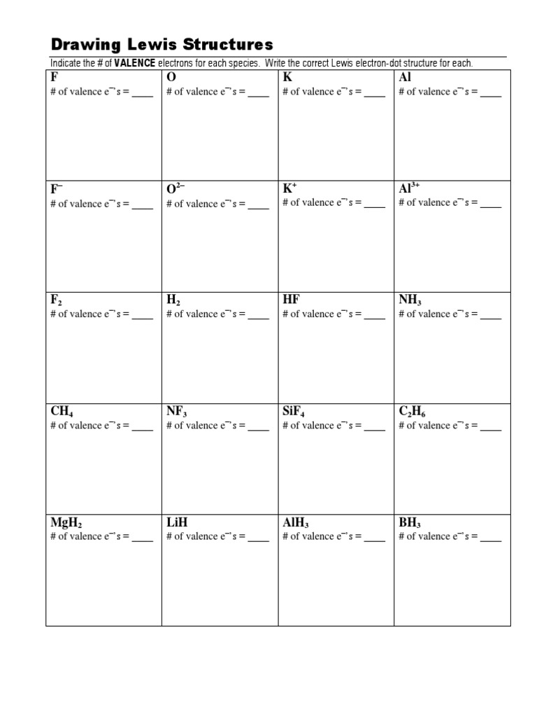 Valence Electrons and Lewis Structures | PDF | Foreign Language Studies ...
