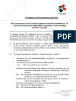Nota DE Prensa Conjunta Mindef-Mininter