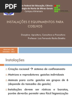 Aula 9 - Cunicultura - Instalações Para Coelhos