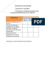 Rubricas para Evaluar La Manipulacin de Las Figuras Geomtricas