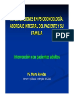 Intervenciones en Psicooncología