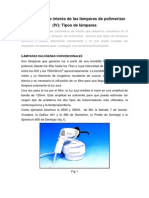 Lámparas de polimerización: tipos y características