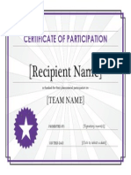 Certificate of Participation